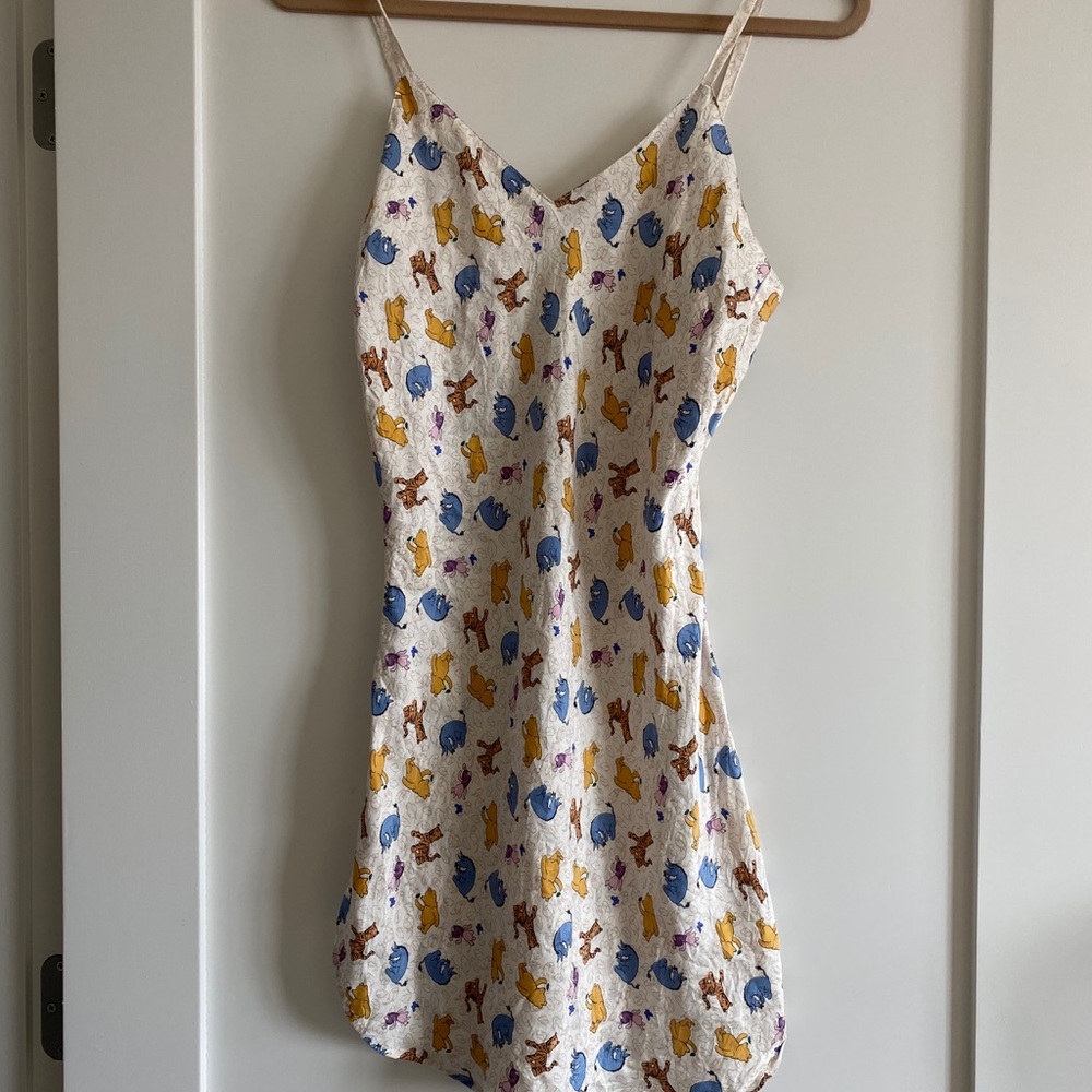 Disney 100% silk Winnie the Pooh slip dress